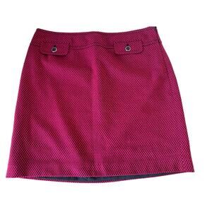 Ann Taylor Loft skirt lined size 10 pink and black euc